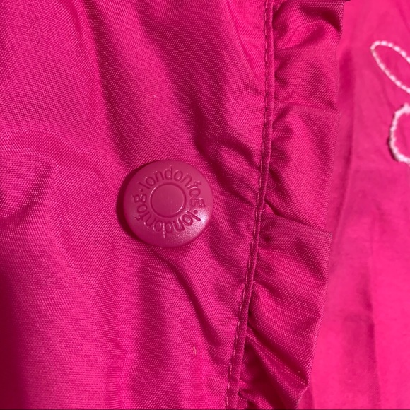 London Fog Reversible Hooded Pink Girls Jacket - Picture 7 of 9
